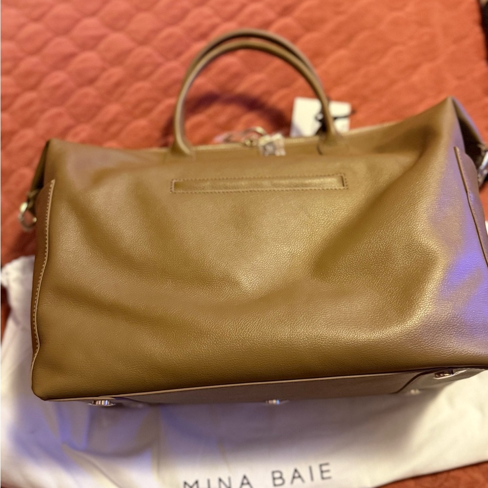 Mina Baie Emmy Midi LEATHER Teddy Color Bag/Backpack New With Tags!! - Picture 3 of 15